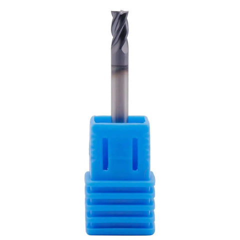 Solid Carbide Square End Mills Set Pro Grade Double End 4 Flute AlTiN Coated 35 Degree Helix One Eighth Inch Cutting Diameter