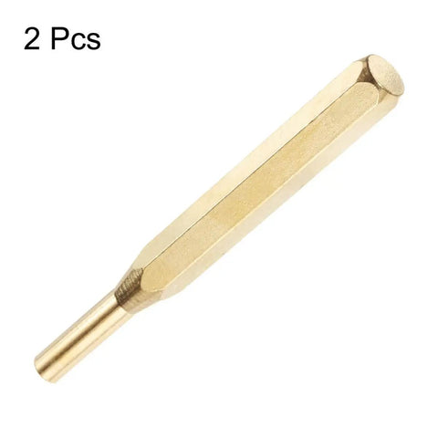 Brass Punch Set Two Piece No Mar Drive Pin And Alignment Punches One Quarter Inch Head Pro Grade Brass For Watch Repair Jewelry Making And Craft Projects