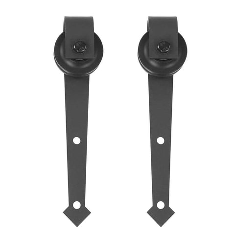 6-Foot Sliding Barn Door Roller Track Kit With Carbon Steel Hardware And POM Rollers for smooth quiet movement, hardware set