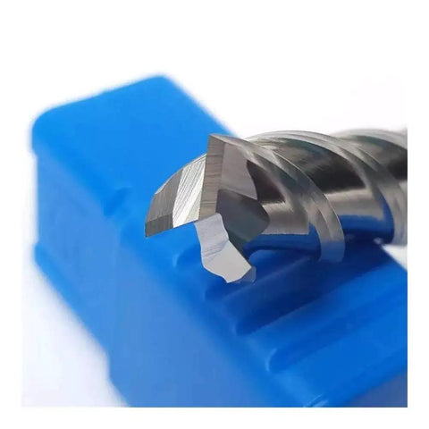 Close-up of Boring Bar Lathe Tool HRC50 3 Slot Flat Head Face Mill with Tungsten Coated High Speed Steel, cutting edge view.