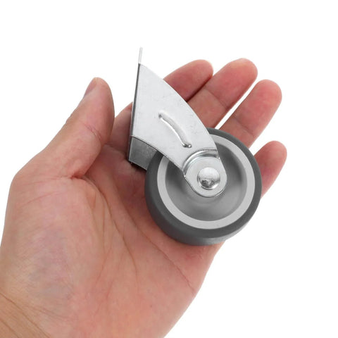 Heavy Duty Sliding Barn Door Guide Roller with screws shown in hand, durable steel wheel for residential and commercial use.