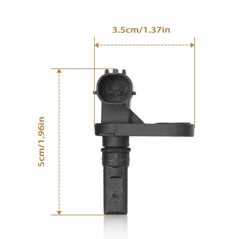 ABS wheel speed sensor with bracket, front view, black plastic for 2007–2017 Toyota Tundra
