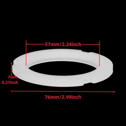 Clear Silicone Sealing Gasket For Coffee Machines 76X57X7MM OE 6V0945246 CL-00788 Easy Install, showing measurements.