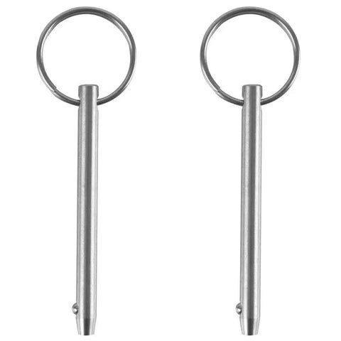 Two Pack Quick Release Pin For Bimini Tops And Boat Tops In Marine Grade 316 Stainless Steel With Spring Loaded Ball Tip Quarter Inch Diameter