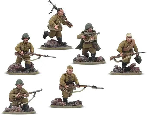 IS-2 Heavy Tank 1 By 56 Scale Plastic Model Kit Soviet Army Crew Tank Riders in WWII uniforms on battlefield miniatures