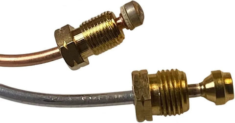 Water heater pilot assembly with thermocouple and copper tubing for natural gas, brass fittings.