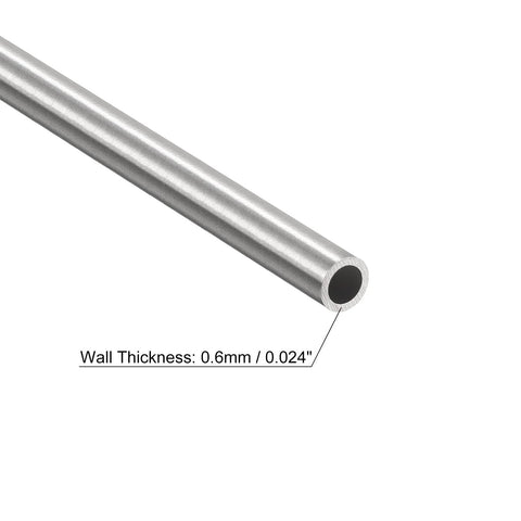 uxcell 304 stainless steel capillary tube, OD 5.5mm, wall 0.6mm, 250mm length for industry machinery