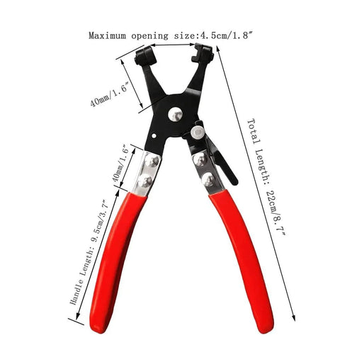 Two Piece Hose Clamp Pliers Set With 45 Degree Angle Flat Belt Hose Clamp Pliers And Wide And Flat Band Hose Clamp Pliers For Automotive Fuel Oil