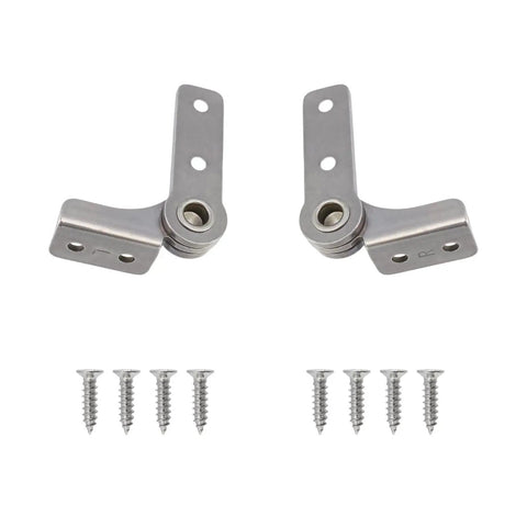 2.0 Nm Torque Shaft Hinges With Adjustable Damping For Cabinets, Doors, Windows, And Foldable Tables, 304 Stainless Steel L-Shaped Pair with screws