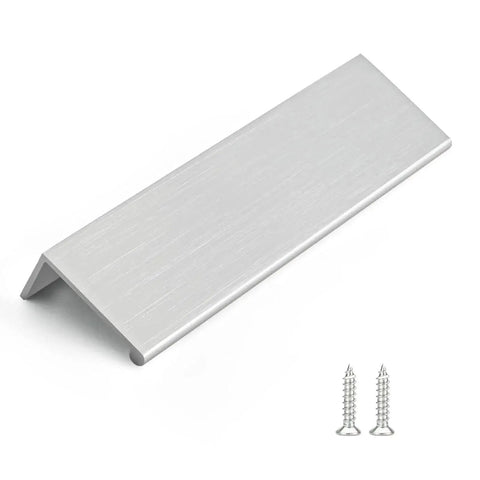10 Pack 5 Inch Brushed Nickel Cabinet Pulls Finger Pulls And Edge Pulls For Kitchen Cabinets And Bathroom Vanities aluminum handle with screws