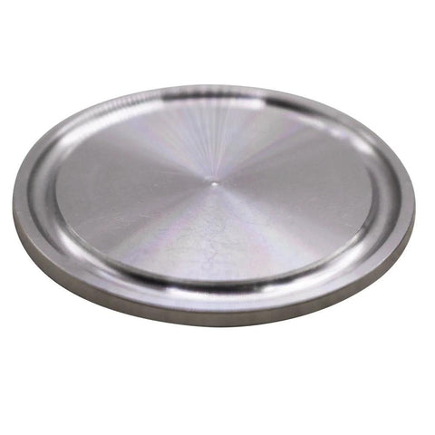 Stainless steel sanitary end cap for 1.5 in tri-clamp ferrule, 304 SS, 5-pack