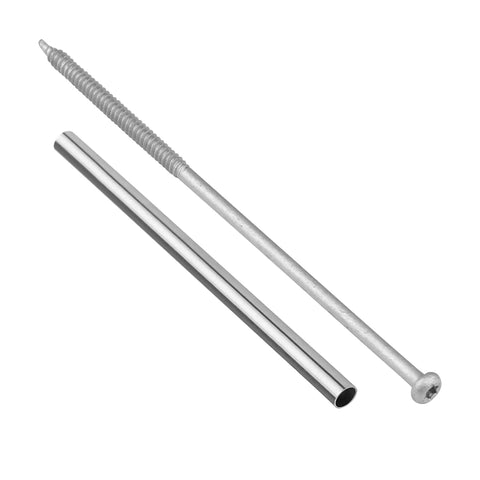 7 Inch Gutter Screws With Stainless Steel Ferrules And Driving Tool, 10 Pack For Eave Gutters, Sagging Fix, Replacement Or Mounting Of Gutter Guards