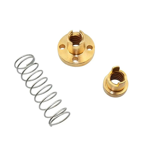 Ball Screw Nut End Cap With Anti Backlash For T8 Lead Screw 4mm Lead 2mm Pitch 8mm OD CNC Carbon Steel High Precision Component Set