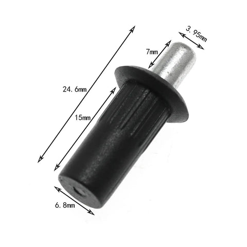 Close-up of Cabinet Door Damper Replacement Pins Set For Furniture Fittings, 20 Pieces, Easy Concealed Installation, Durable Plastic.