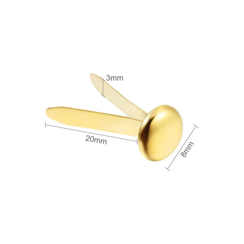 300 Pieces Three Quarters Inch Paper Fasteners Small Round Metal Brads With Hole Punch Included For Scrapbooking Crafts And DIY