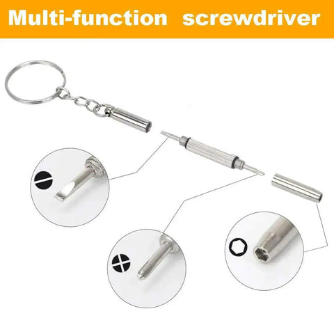 Multi-function screwdriver from All-In-One Eyeglasses Repair Kit With Over 1000 Screws, 6 Precision Screwdrivers, Tweezers.
