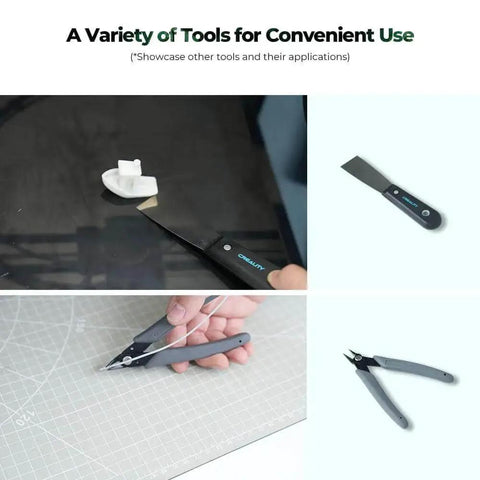 All In One Must Have 74 Piece 3D Printer Tool Kit For All FDM Printers With Nozzle Cleaning Tools Filament Cutter Scrapers Wrenches Screwdrivers And Finishing Gear For Quick Assembly Removal And Maintenance Creality.