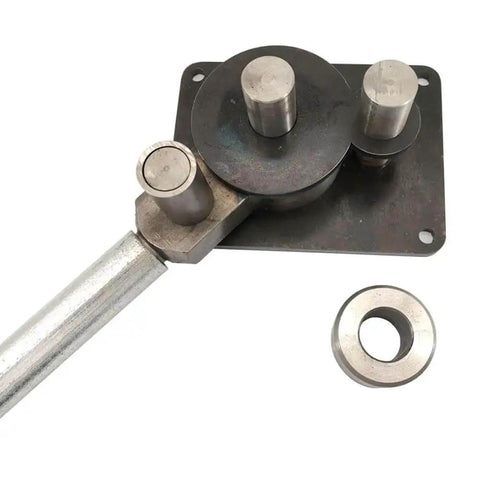 Heavy Duty Rebar And Rod Bender For Metalworking, Sheet Metal Bender And Steel Bending Machine, close-up of bending mechanism.