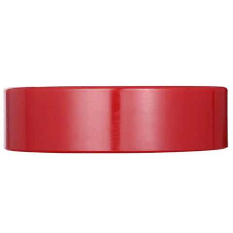 Side view of Heavy Duty Red Poly Tread Pallet Jack Steering Wheels Set 7 Inch By 2 Inch 20mm ID Bearings With Sealed 6204 Bearings Replacement