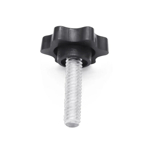 Plastic Star Knob Set For Quarter Twenty Thread 10 Pieces Umbrella Base Clamp, black star-shaped knob with metal thread