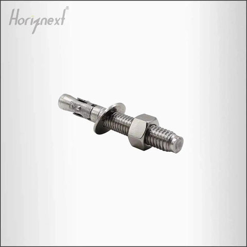 Corrosion-Resistant 304 Stainless Steel Wedge Anchor For Concrete Only 1/2 Inch By 3-3/4 Inch Heavy-Duty Fasteners, side view