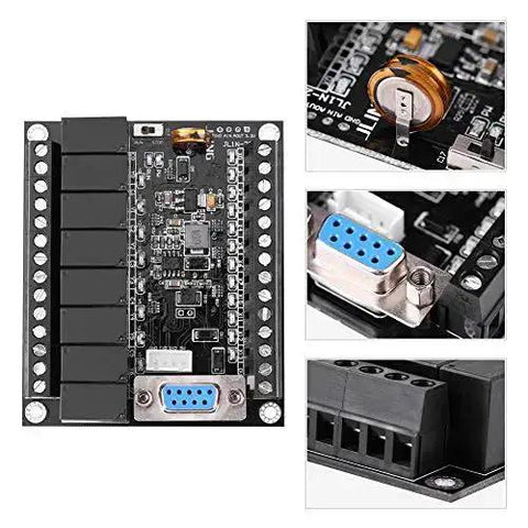 Compact DC 24V PLC Module FX1N-20MR for Industrial Control, showing circuit board details and connectivity ports.
