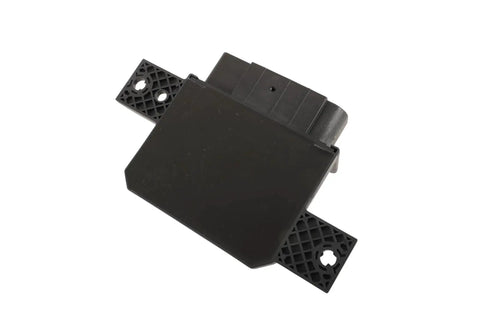 Front view of GM Fuel Pump Control Module 13565641 Replacement For Chevrolet, GMC, Buick Cars And SUVs, OE Style FPCM, black casing.