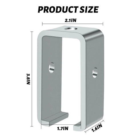 Ten Pack Strut Channel Trolley Track Hanger Brackets For Unistrut P1834EG with dimensions shown