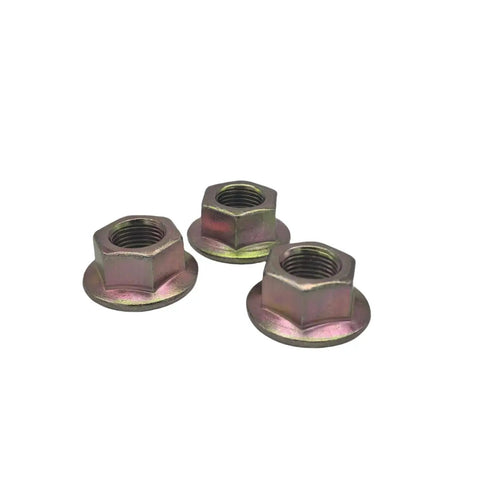 Hex Flange Nut Set 912-0417 912-0417A 712-0417 712-0417A for MTD Craftsman Toro mowers, 5/8 inch galvanized steel, 3 pack