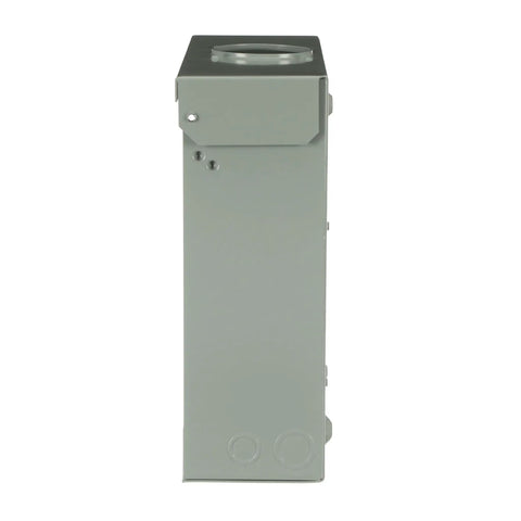 Side view of 125A Convertible Main Lug Outdoor Load Center TLM612RCUP, Rainproof NEMA 3R Enclosure