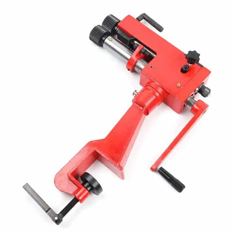 Heavy Duty 7 Inch Manual Bead Roller Machine For Sheet Metal Fabrication With 22 Gauge Capacity Includes 6 Dies, side view