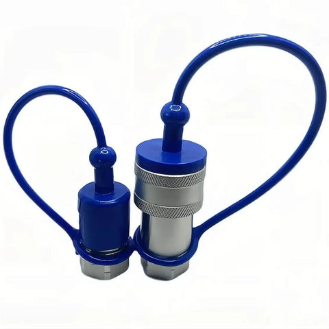 2 Set 1/2 Inch NPT ISO 5675 Ag Hydraulic Quick Connect Tractor Couplings Ball Valve Pioneer Type Set With Dust Cap