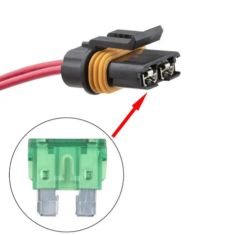 Six Pack Inline Fuse Holders 30 Amp Waterproof Blade Fuse Holder with Cover for vehicles and heavy duty systems, 12 AWG wire