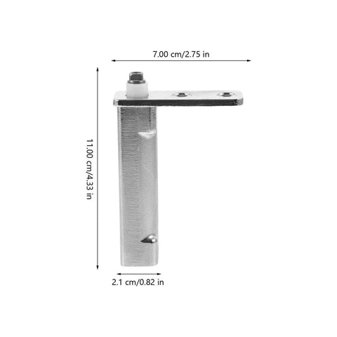 Automatic Stainless Steel Freezer Door Closer Pivot Hinge Replacement, Adjustable 4.33 X 2.76 Inches, Commercial Hardware Side View