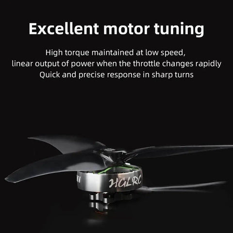Specter 1804-3500KV 4S Brushless Motor with propeller focus, showcasing excellent motor tuning, durability, and snappy throttle response.