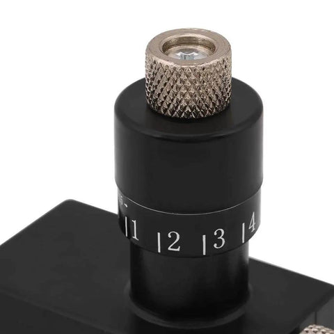 Close-up view of Magnetic Planer Blade Setter Kit 2 Pack Micro Adjustable Magnets For Quick Alignment Woodworking Jig Fits Most Planer Blades.