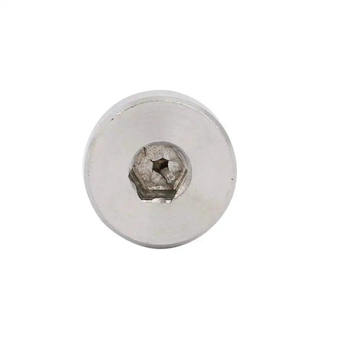 Top view of a 304 Stainless Steel Hex Socket Shoulder Bolt 8mm Shoulder Diameter and Length, M6 Thread, showcasing hex socket.