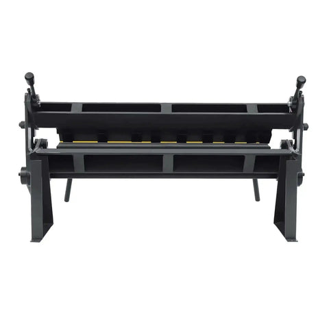 Front view of 24-Inch Precision Sheet Metal Hand Brake with Removable Fingers for Box and Pan Bends, 0-135 Degree Portable Bender