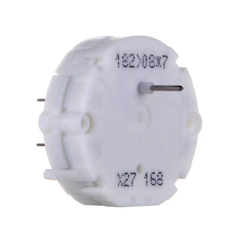 Close-up of a single white gauge cluster stepper motor X27 168, part of 8 Pack Gauge Cluster Stepper Motors X27 168 For Instrument Repair And Speedometer Fix