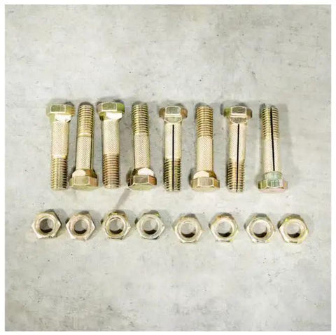 Slotted Bolts And Nuts Pack Of 8 For Ground Anchor Brackets And Straps, Complete Anchor Security For Manufactured Home Anchors