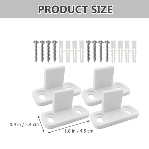 Barn Door Floor Guide for Smooth Sliding Doors, Bottom Guide Floor Mounted Closet Door Hardware With Screws, visible dimensions