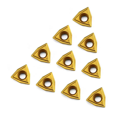 Ten WCMT2.52 55 Degree Diamond Carbide Turning Inserts For CNC Lathe And Indexable Tool Holders, pack of 10