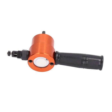 360 Degree Double Head Metal Cutter Tool With Electric Nibbler Attachment for precise sheet metal cutting, close-up view.