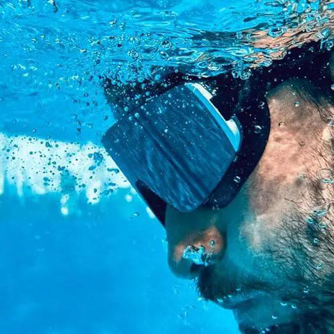 Frameless Ultralight Black Mirror Swim Goggles With VisiClear Nanotech Anti Fog Lens And 100 Percent UV Protection for water sports