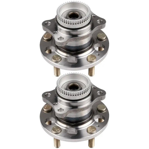 Wheel Hub Bearing Assembly 2Pcs With ABS Sensor For Hyundai Elantra Veloster Forte 5 Lug Front And Rear Fitment Beefy Steel Polished