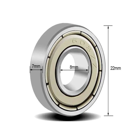 608 ZZ Ball Bearings 8mm By 22mm By 7mm Deep Groove Double Sealed Bearing Steel High Speed Low Noise for skateboards