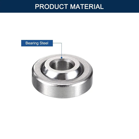 Image of GE4C Radial Spherical Bearing made of bearing steel, showing material and structure for smooth low friction rotations.