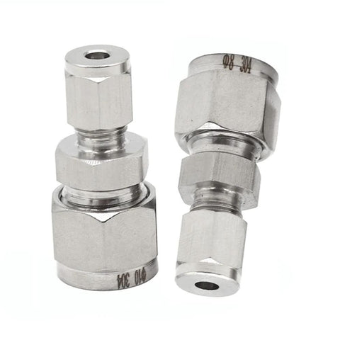 Reducer union compression tube fittings, 304 stainless steel, 1/4" to 3/8" OD, 2 pcs, Amazon
