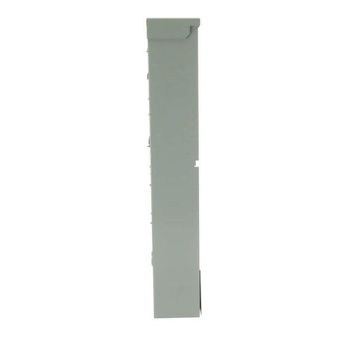 Side view of TSM420CSCUP 200A Meter Load Center Outdoor Socket with Combination Main Breaker, showing slim profile and material.