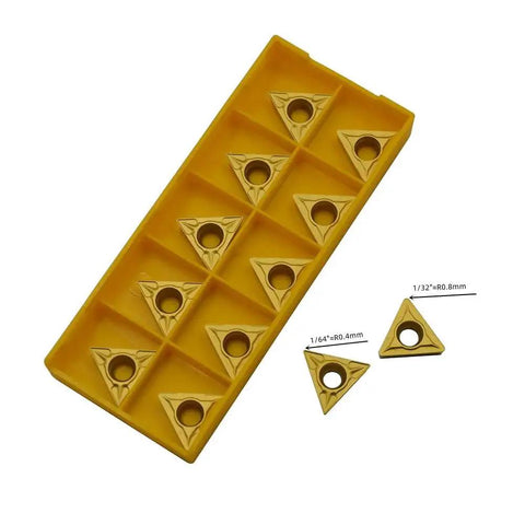 Pro Grade Linzuan 20 Pcs Carbide Inserts Set For Metal Cutting TCMT32.51 TCMT32.52 CVD Coated Bronze Yellow High Precision